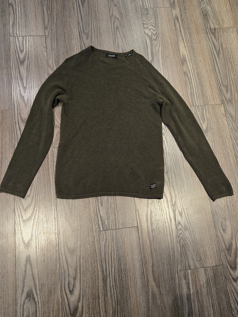 Jack and Jones Olive Crewneck Long Sleeve Shirt